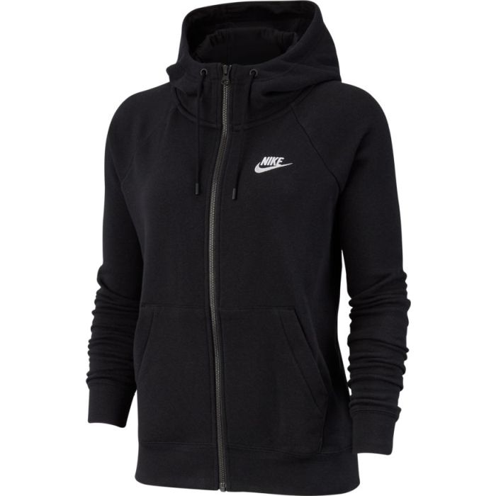 Nike Sportswear Essential Hoodie FZ Fleece W - black/white