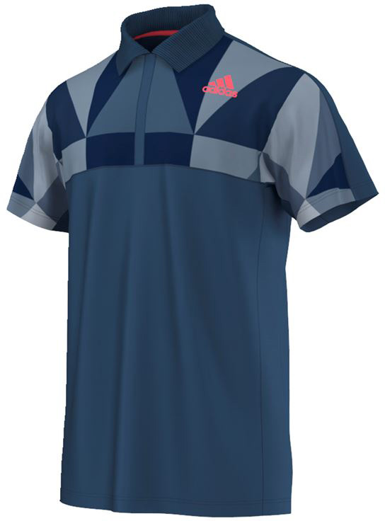Adidas Pro Polo - tech steel/flash red Adidas Pro Polo - tech steel/flash red