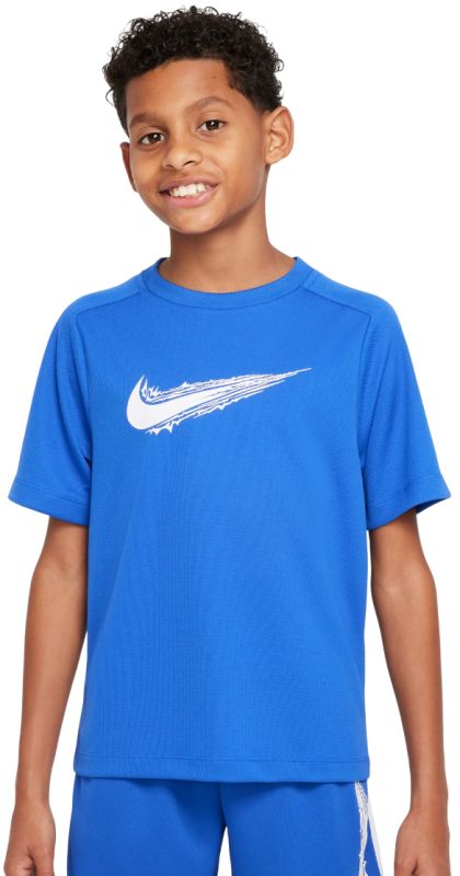 Nike Boys Multi Dri-FIT Short-Sleeve Top - game royal/white