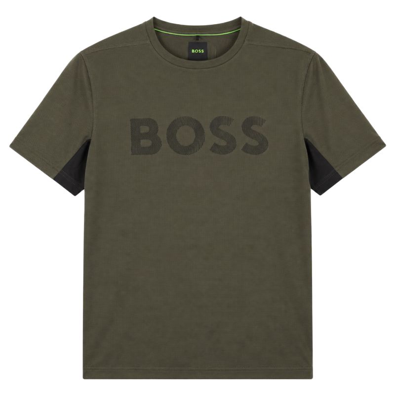 Męski t-shirt BOSS Slim Fit Active Logo - open green