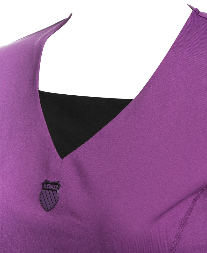  K-Swiss Bigshot II 3/4 Long Sleeve - black/dewberry
