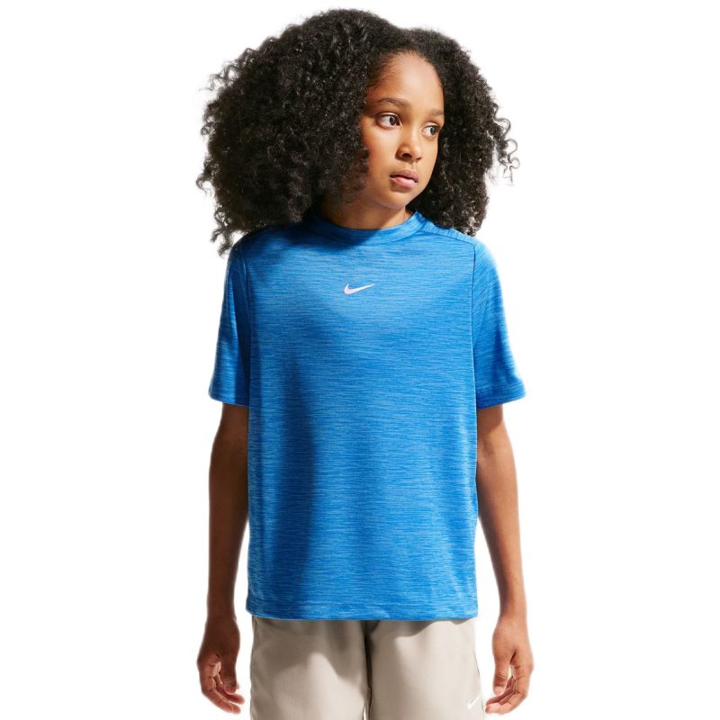 Koszulka chłopięca Nike Boys Multi Dri-FIT Short-Sleeve - light photo blue/football blue/white