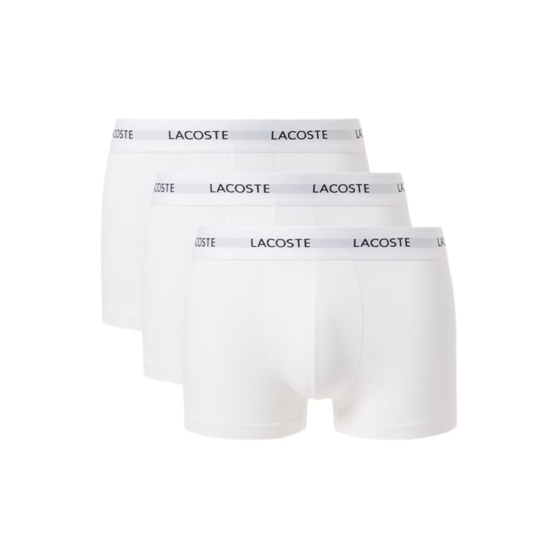 Męskie bokserki Lacoste Stretch Cotton Short 3P - white