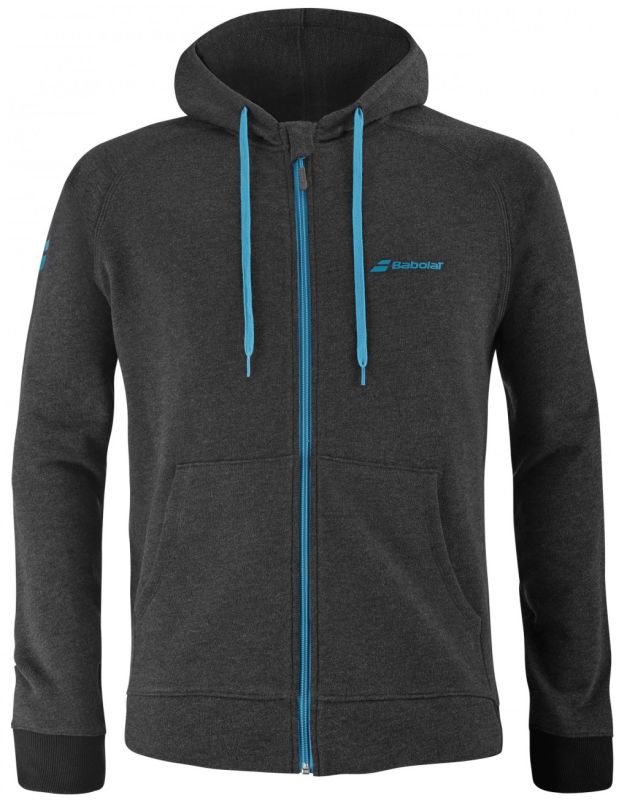 babolat-exercise-hood-jacket-men-black-heather-1 Babolat Exercise Hood Jacket Men - black heather