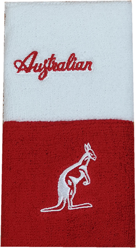 Australian Wristband H8 2P - rosso/bianco