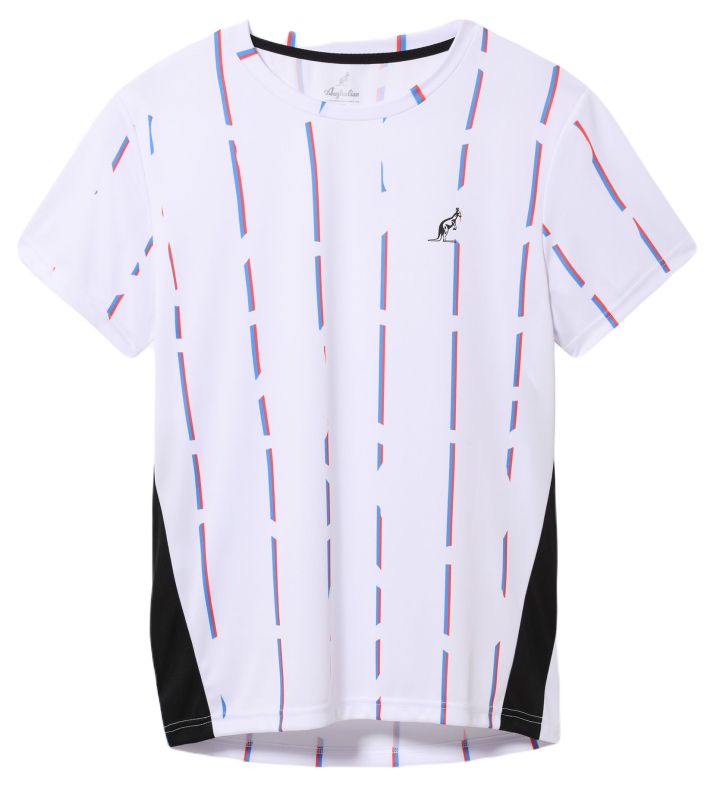 Australian Ace T-Shirt With Stripes Print - bianco Australian Ace T-Shirt With Stripes Print - bianco