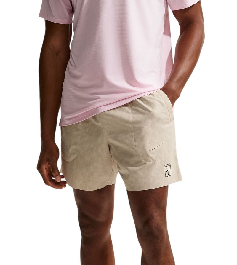 Nike Court Advantage Dri-Fit 6in - desert khaki/black