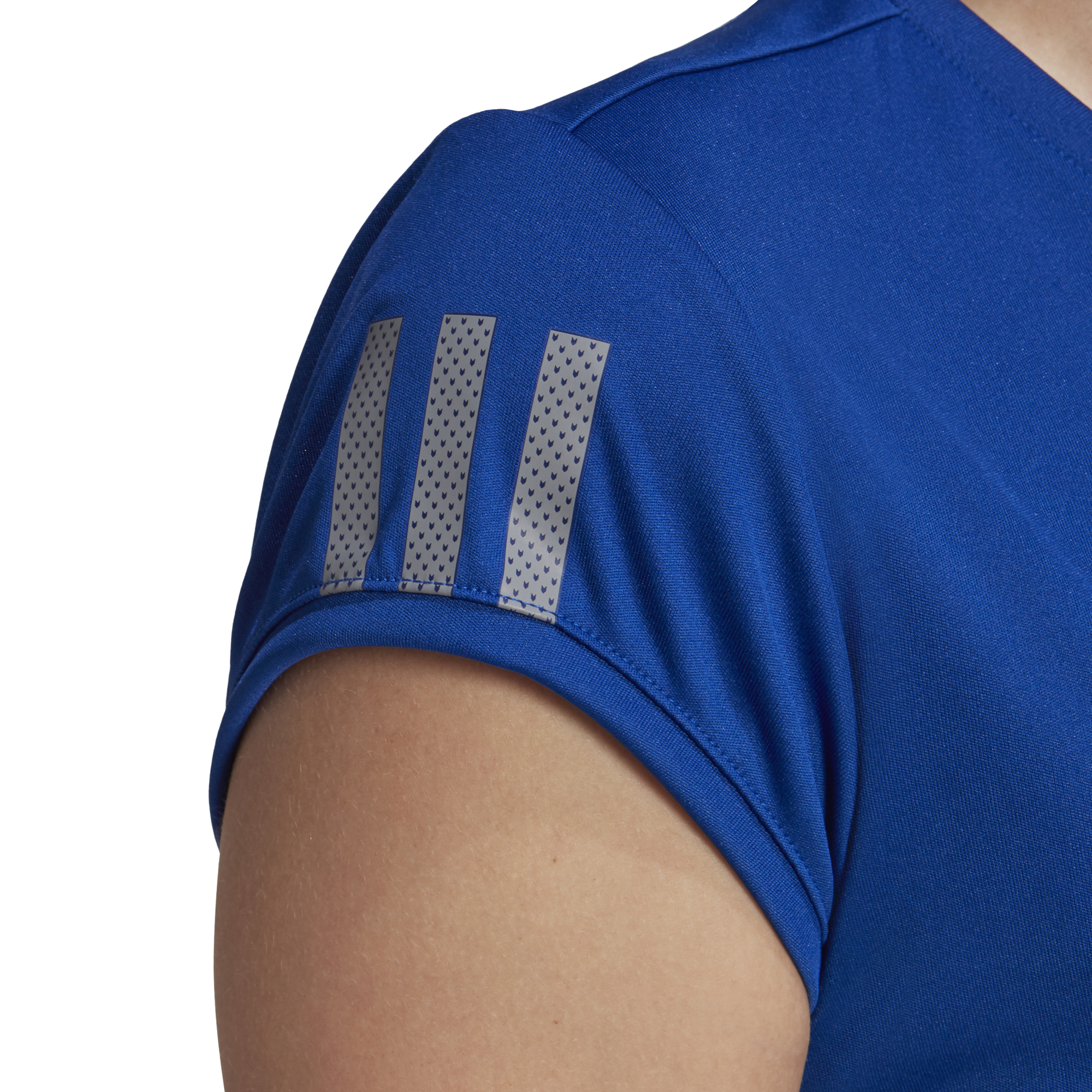 Adidas W Club 3 Stripes Tee - royal blue