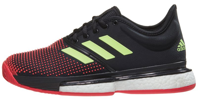 Adidas SoleCourt Boost W - core black/hi-res yellow/shock red