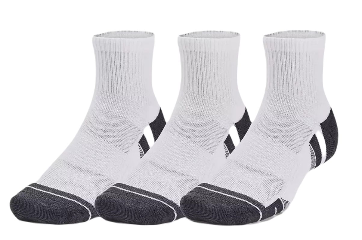 Under Armour Performance Tech Quarter Socks 3-Pack - white/jet gray