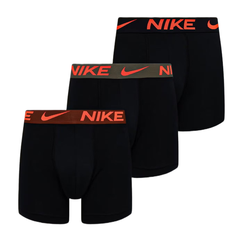 Męskie bokserki Nike Dri-Fit Essential Micro Boxer 3P - black/orange/khaki