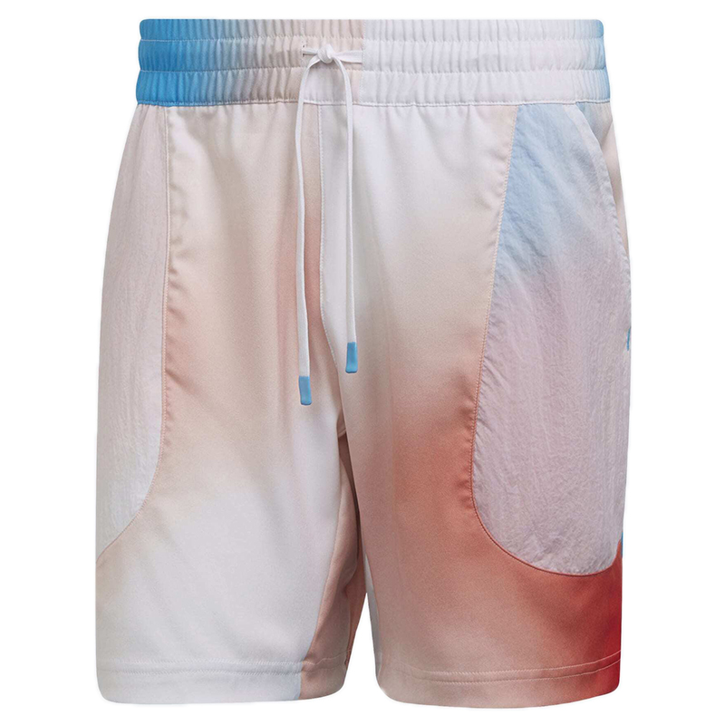 Adidas Melbourne Print Shorts M - white/vivid red/sky rush