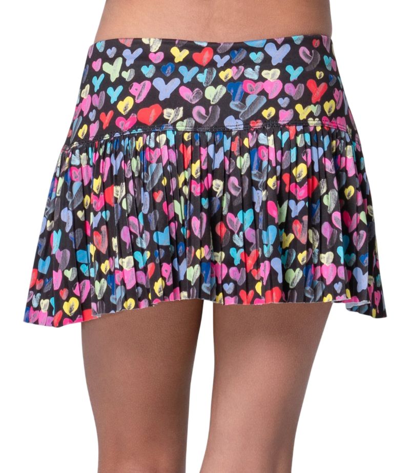 Lucky in Love Girls Thumbprint Hearts Pleated - multicolor Lucky in Love Girls Thumbprint Hearts Pleated - multicolor