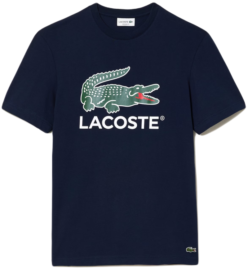 Lacoste Cotton Jersey Signature Print - navy blue Lacoste Cotton Jersey Signature Print - navy blue