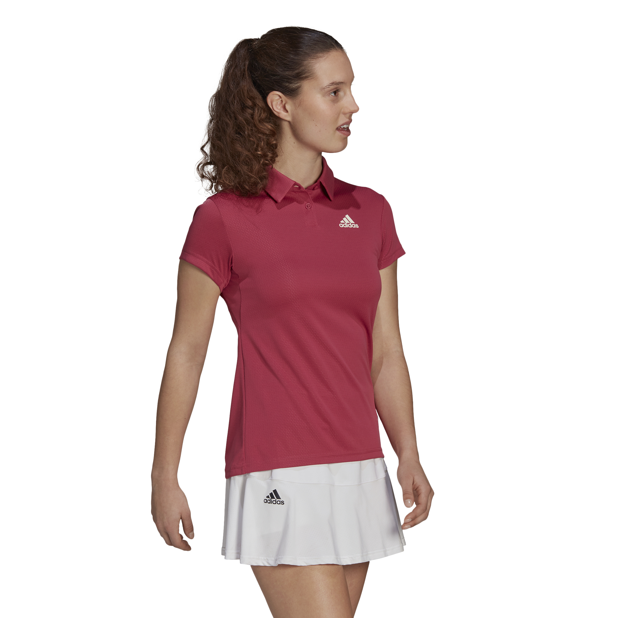 Adidas Heat Ready Polo W - wild pink/cream white