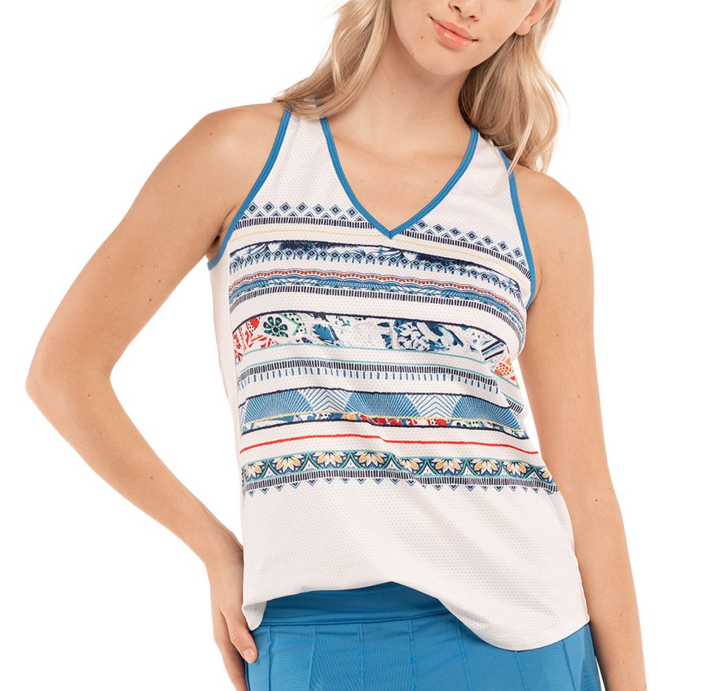 Lucky in Love Playing In Paradise Aegean Dreams Tank - white