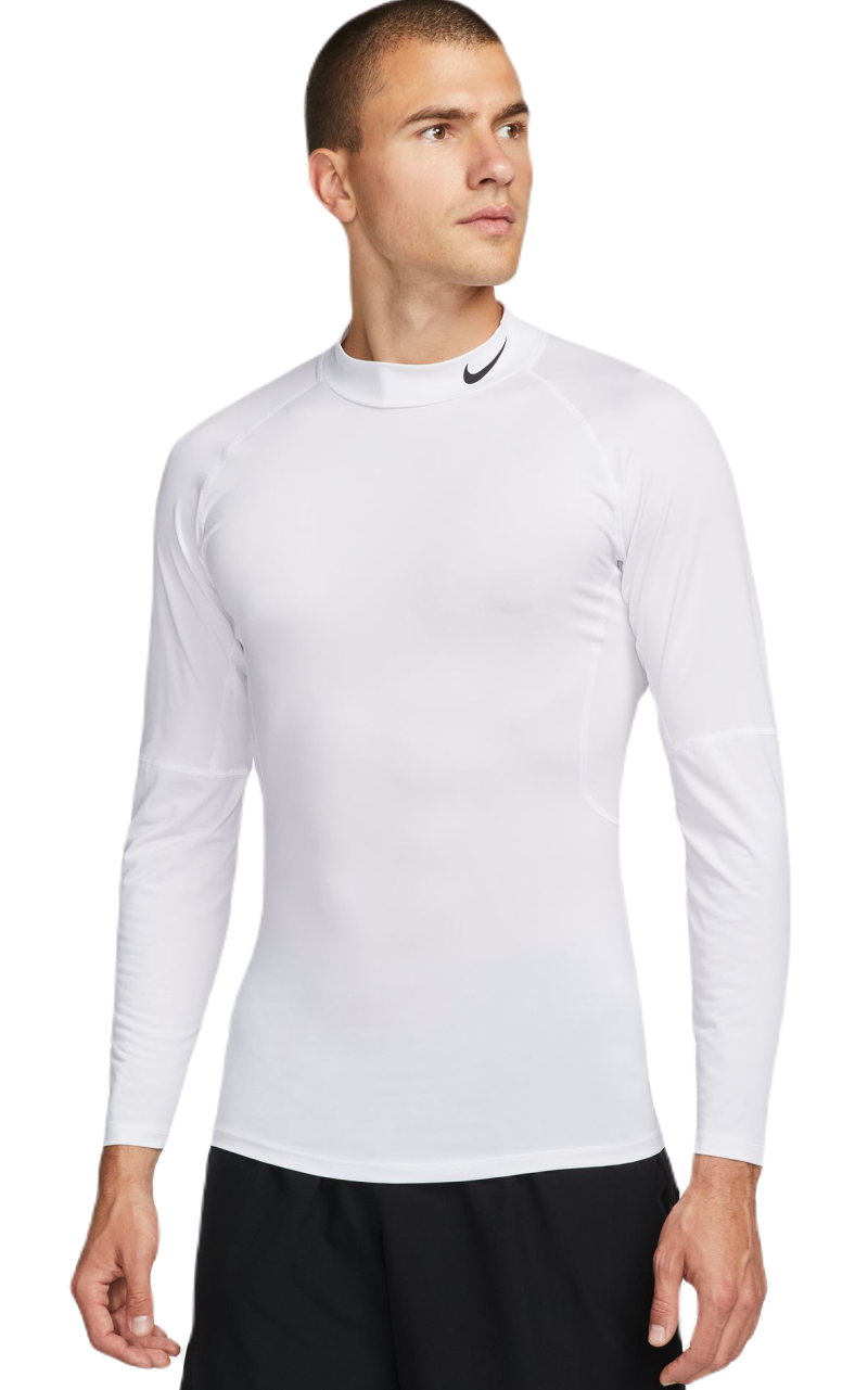 AURORA_FB7908-100_PHSFM001-2000 Nike Pro Dri-FIT Fitness Mock-Neck Long-Sleeve - white/black