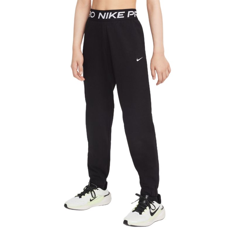 Spodnie dziewczęce Nike Kids Pro Fleece Dri-Fit - black/black/black/white