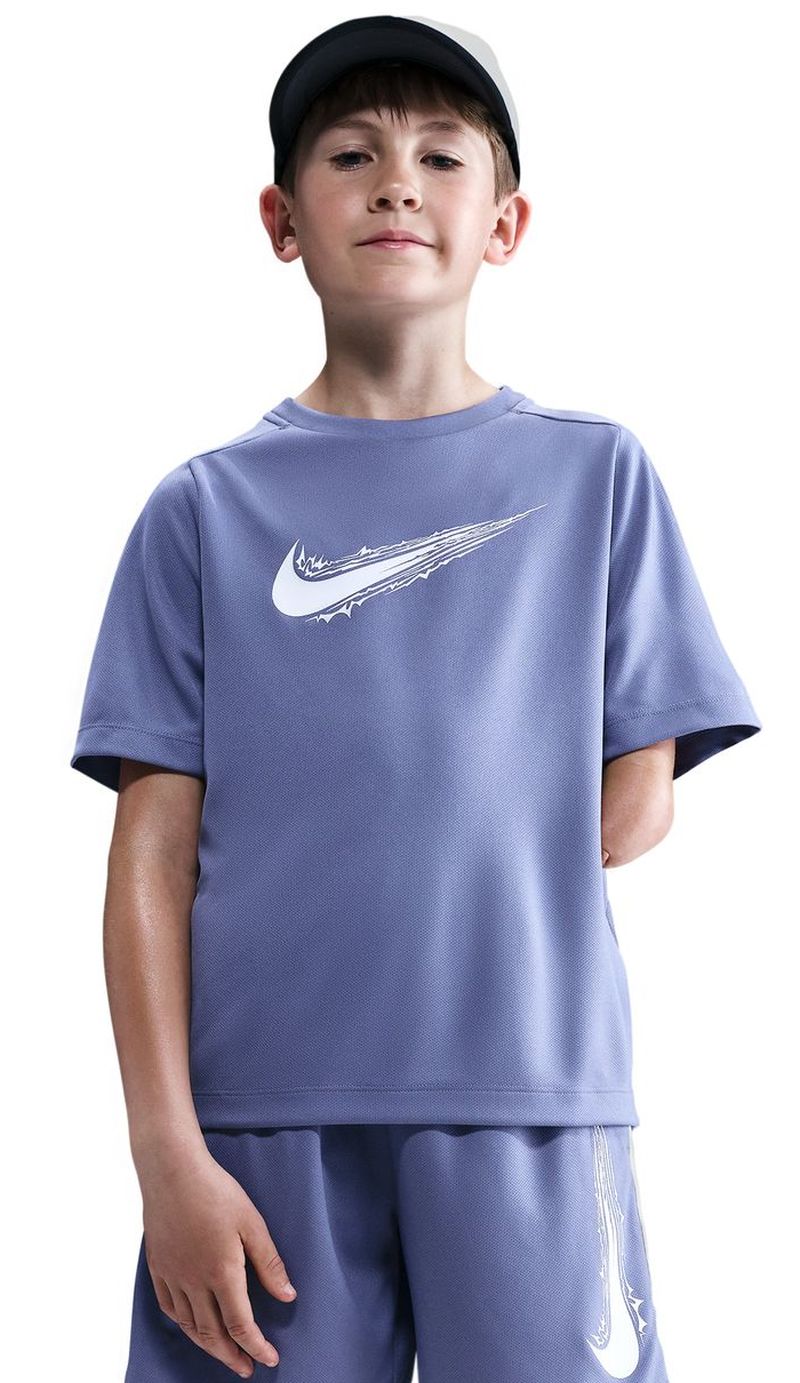 Nike Boys Multi Dri-FIT Short-Sleeve Top - world indigo/white Nike Boys Multi Dri-FIT Short-Sleeve Top - world indigo/white