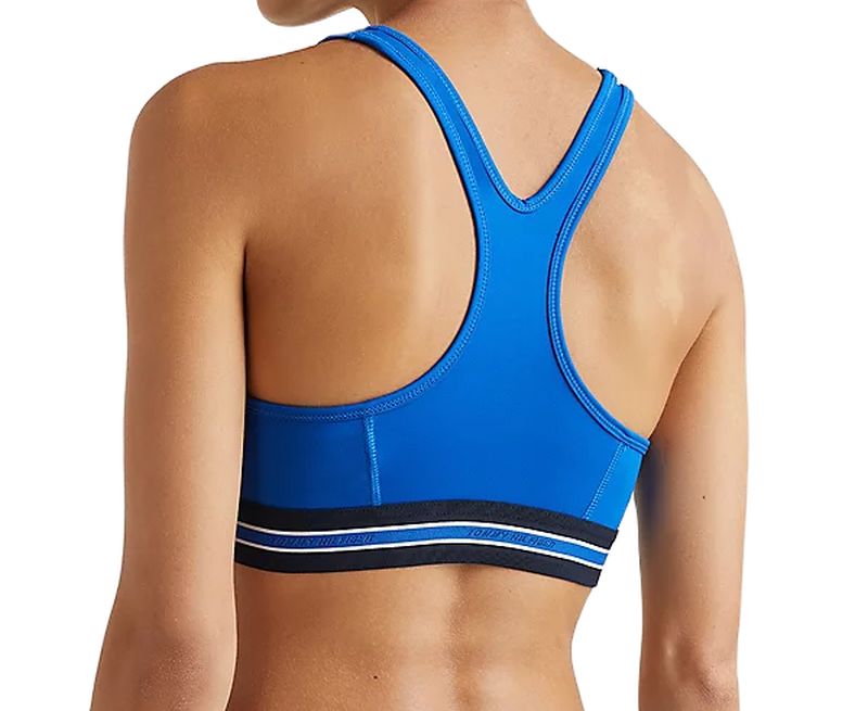 Tommy Hilfiger Mid Intensity Seasonal Tape Bra - kettle blue