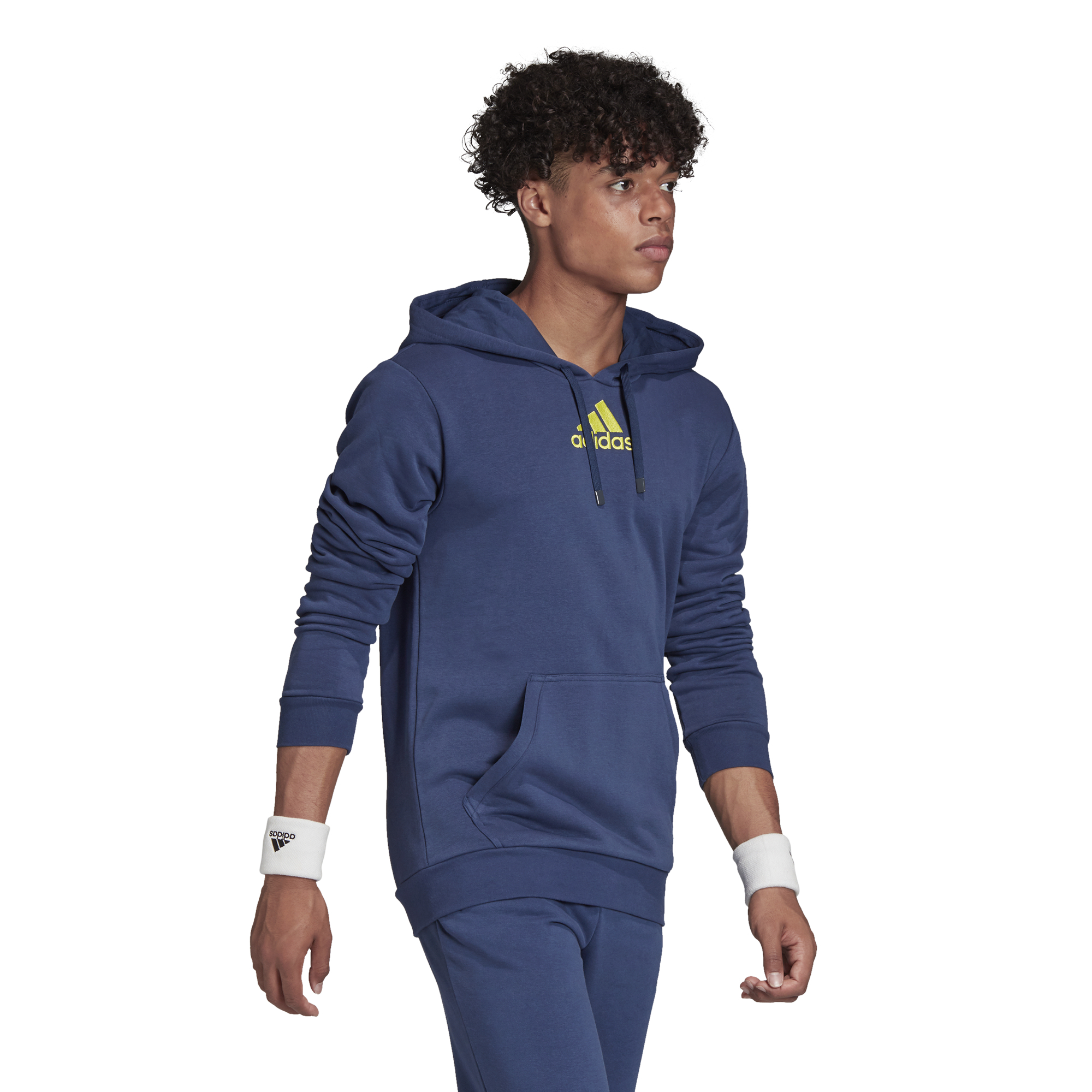 Adidas Category Graphic Hoodie - tech indigo/shock yellow
