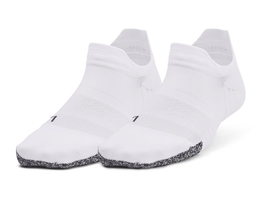 Under Armour Women's Breathe No Show Tab Socks 2P - white/reflective