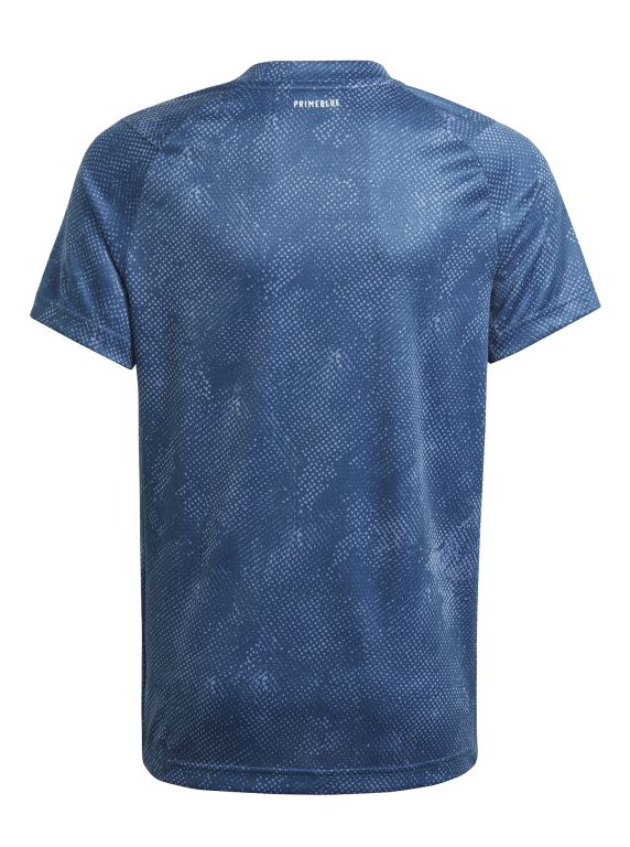 Adidas Heat Ready Primeblue Freelift Tee - crew navy/acid yellow/crew blue