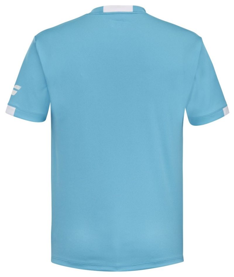 Babolat Boys Play Crew Neck T-Shirt - cyan blue