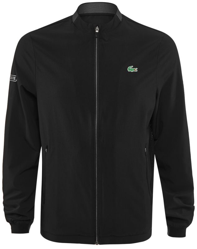 Lacoste Men's SPORT Novak Djokovic Collection Ultra Light Technical Jacket - black/black/white