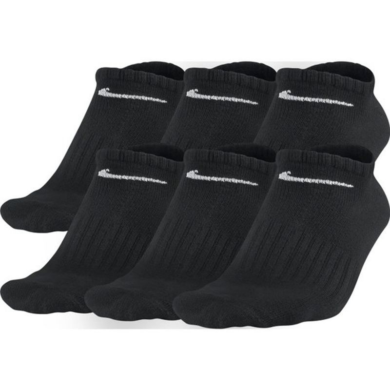Nike Everyday Cotton Lightweight No Show - 6 par/black/white