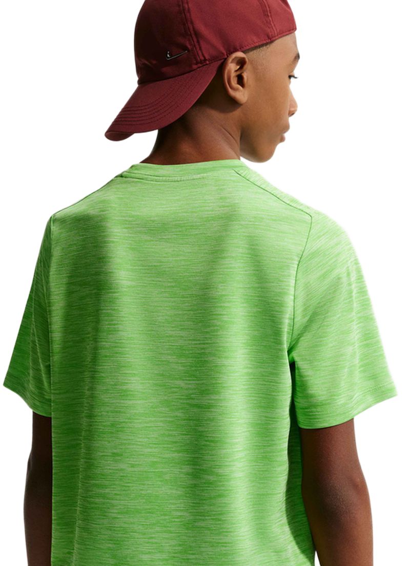 Nike Boys Multi Dri-FIT Short-Sleeve - mean green/light liquid lime/heather/white