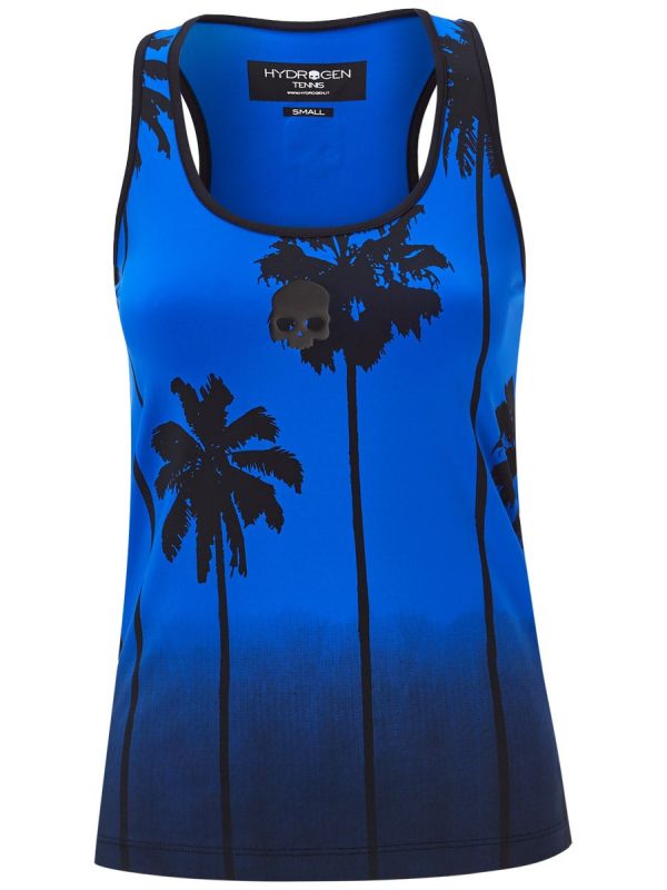 Hydrogen Palm Tank Top Woman - bluette