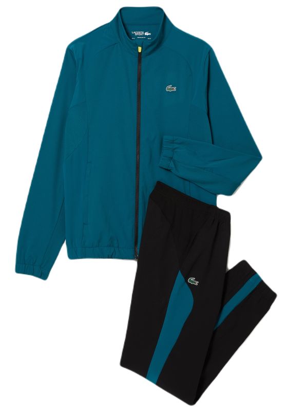 Lacoste SPORT Colour-Block Tennis Tracksuit - green/black/green