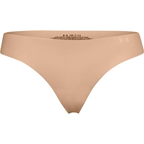 Under Armour Women's UA Pure Stretch Thong Underwear 3-Pack - brown pink