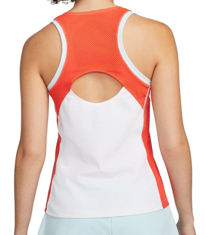 Nike Court Dri-Fit Slam Tank - white/team orange/glacier blue/black