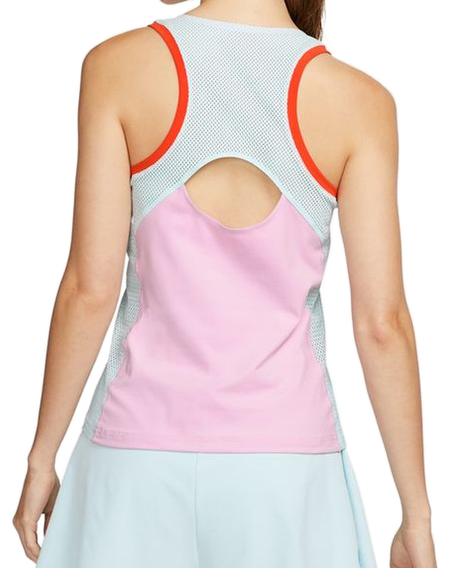 Nike Court Dri-Fit Slam Tank - light arctic pink/glacier blue/team orange/black