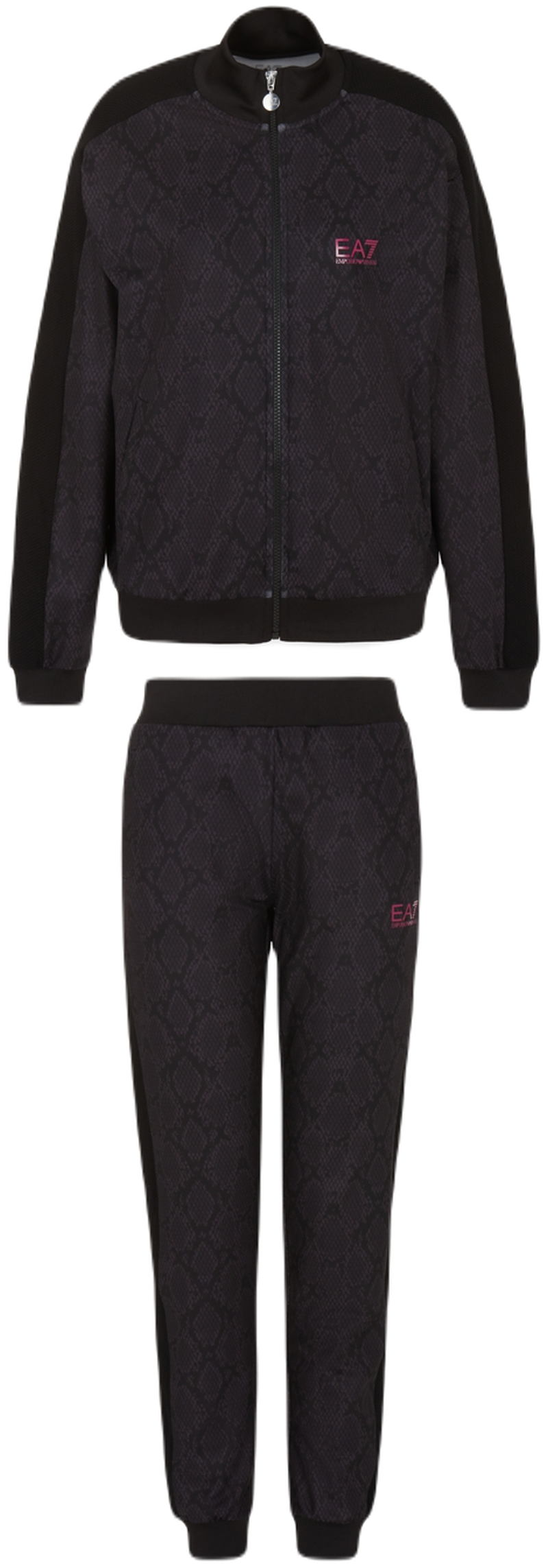 EA7 Woman Jersey Tracksuit - black python EA7 Woman Jersey Tracksuit - black python