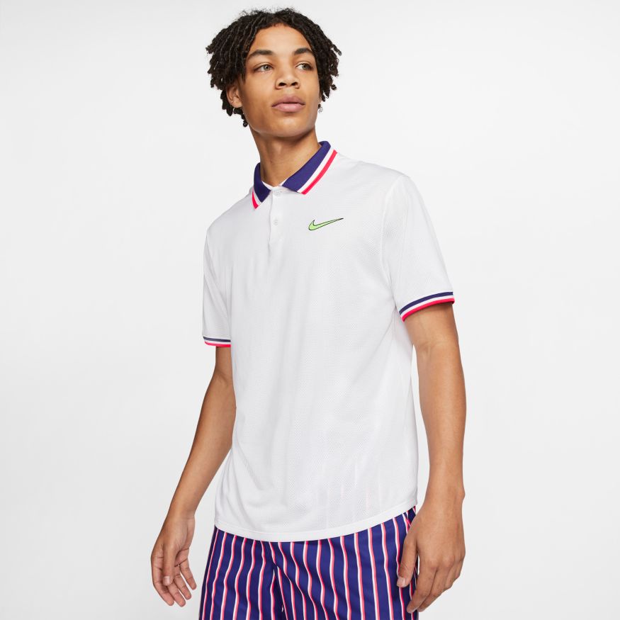 Nike Court Slam Polo PS NT - white/ghost green