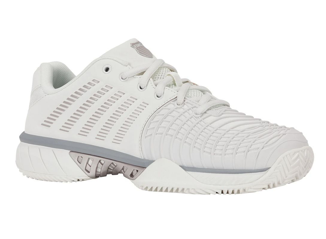 Damskie buty do padla K-Swiss Express Light 3 Clay - blanc de blanc/ultimate gray/rose gold