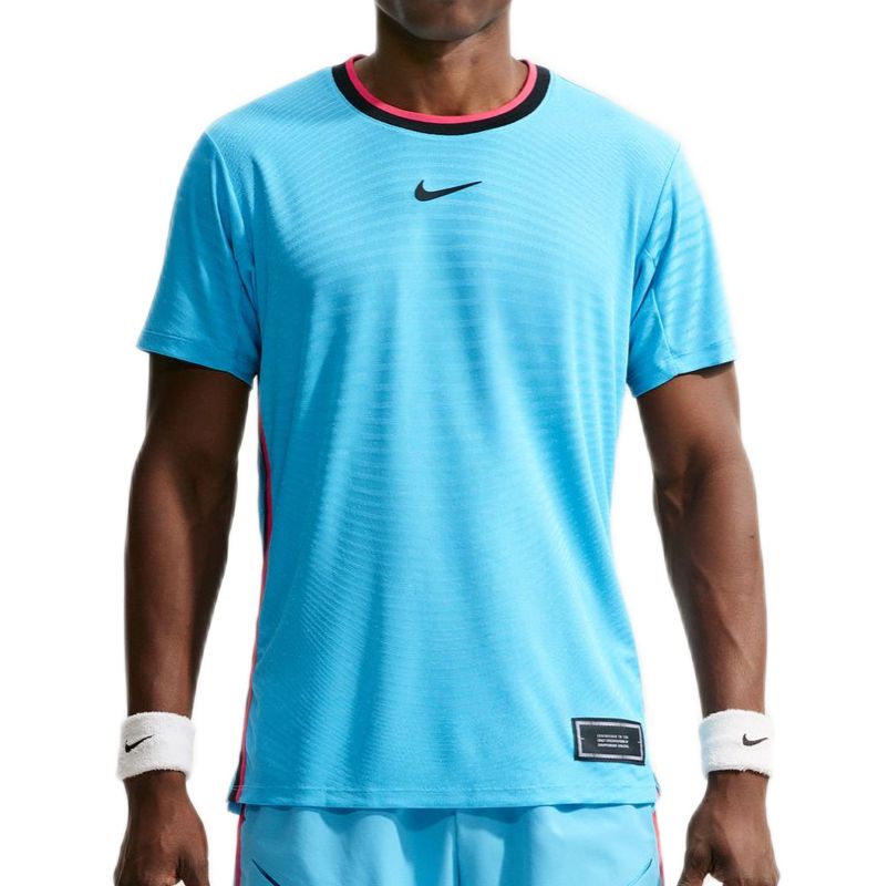 Nike Court Slam Aero-Fit Short Sleeve - baltic blue/black