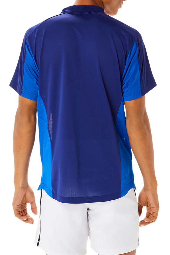 Asics Match Actibreeze Polo Short M - brilliant white/dive blue
