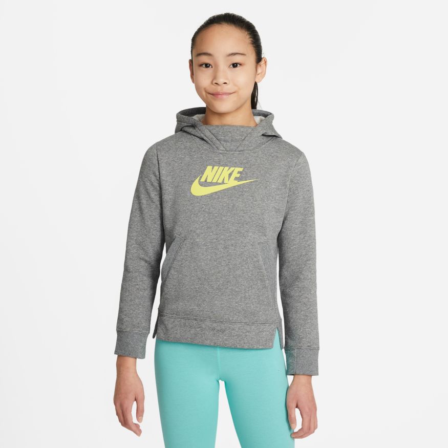 Nike Sportswear Pullover Hoodie - carbon heather/lt zitron