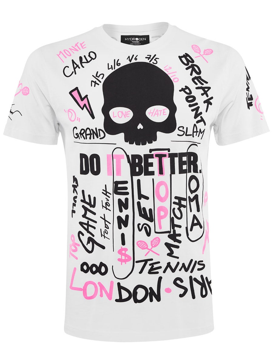 Hydrogen Graffiti Tee - white/fucsia Hydrogen Graffiti Tee - white/fucsia