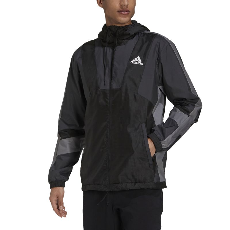 H31442_APP_photo_front_white Adidas Team BT Jacket M - black/dgh solid grey/white