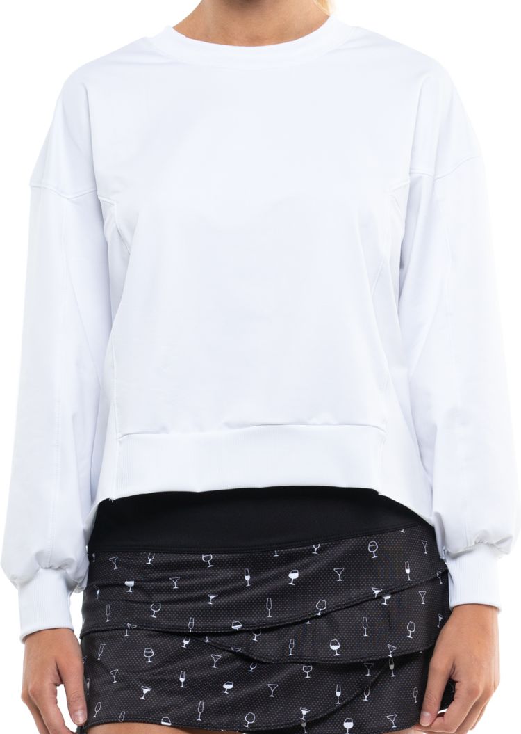 Lucky in Love Core Ruche Back L/S Women - white Lucky in Love Core Ruche Back L/S Women - white