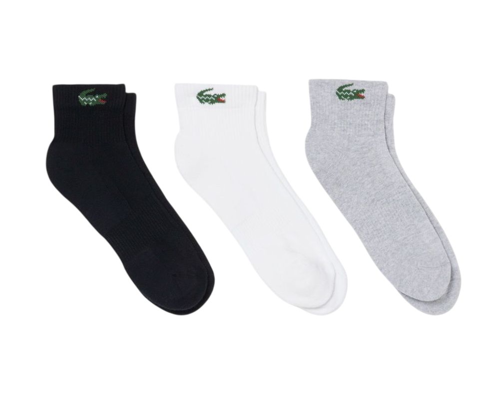 Lacoste Low 3P - white/grey/black