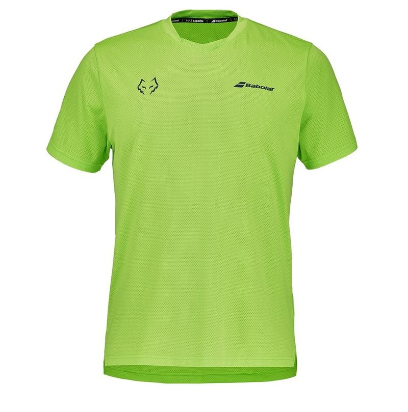Męski t-shirt Babolat Crew Neck Lebron - green flash