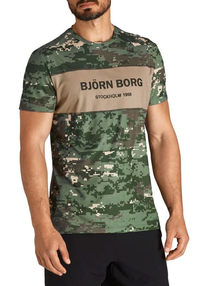 Björn Borg Blocked Tee STHLM M - digital woodland