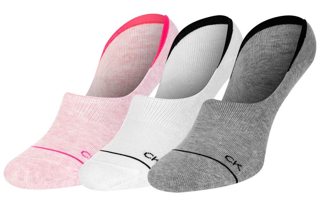 Calvin Klein Footie High Cut 3P - pink melange combo