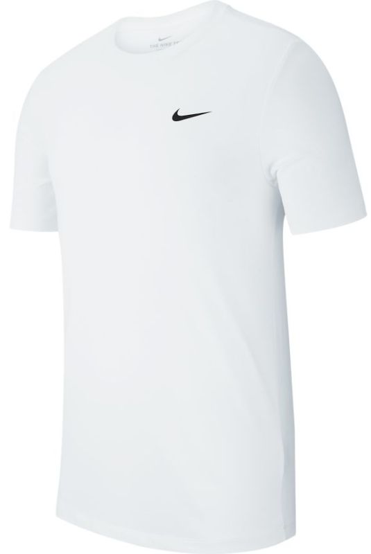nike-solid-dri-fit-crew-white-black-1 Nike Solid Dri-Fit Crew - white/black